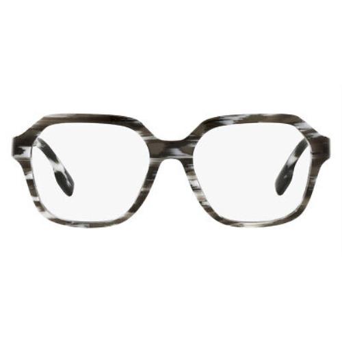 Burberry Isabella BE2358 Eyeglasses RX Women Square 52mm - White/Black Frame, Demo Lens