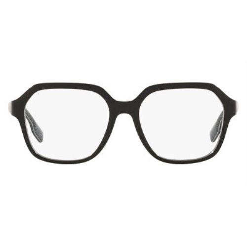 Burberry Isabella BE2358F Eyeglasses RX Women Square 54mm - Black/Print Tb/Crystal Frame, Demo Lens