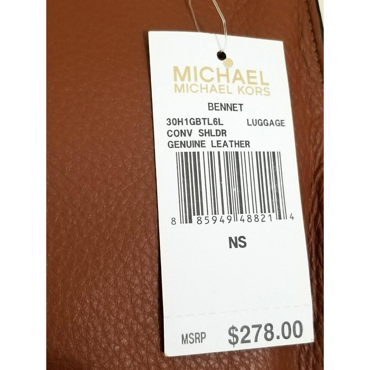 Michael Kors  bag  BENNET - Orange Handle/Strap, Gold Hardware, Beige Lining 9