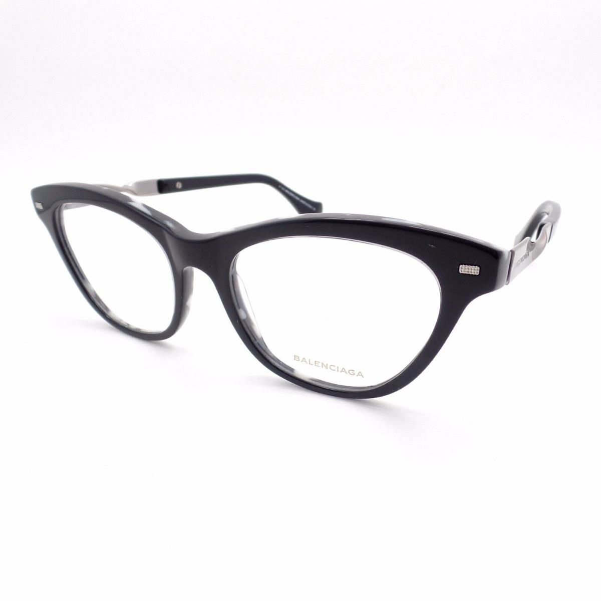 Balenciaga BA 5015 005 51mm Black White Havana Eyeglass Frames