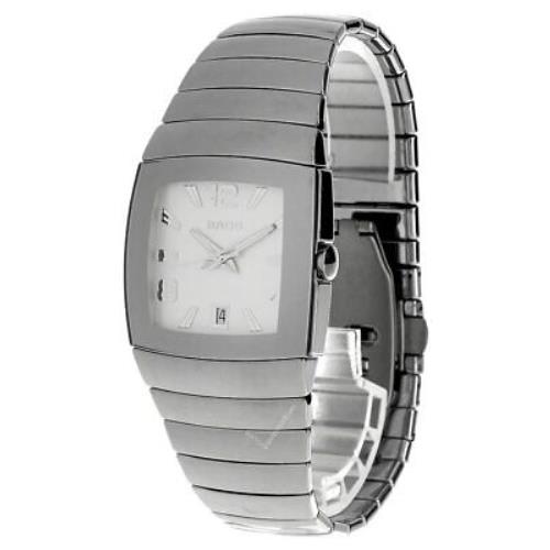 Rado Sintra Qtz Silver Dial Platinum Ceramic Men`s Watch R13599102