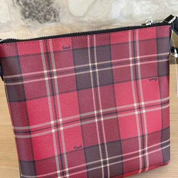 Coach CC924 Rowan File Bag With 2024 Tartan Plaid Print