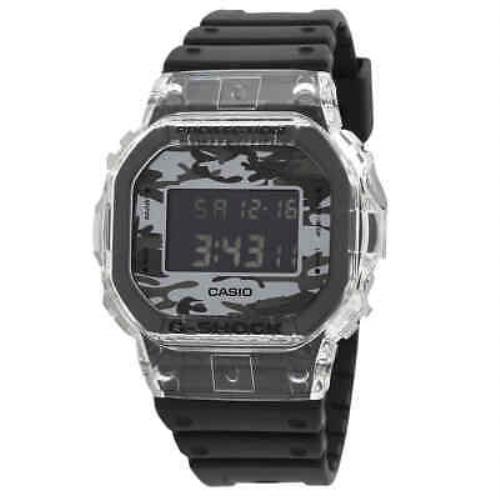 Casio G-shock 5600 Alarm Quartz Digital Men`s Watch DW5600SKC-1 - Dial: Digital, Band: Black, Bezel: Translucent
