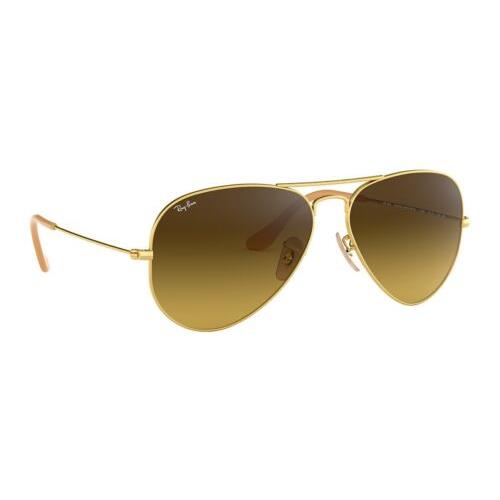 Ray-ban Aviator Matte Gold/brown Gradient 58 mm Sunglasses RB3025 112/85 58-14