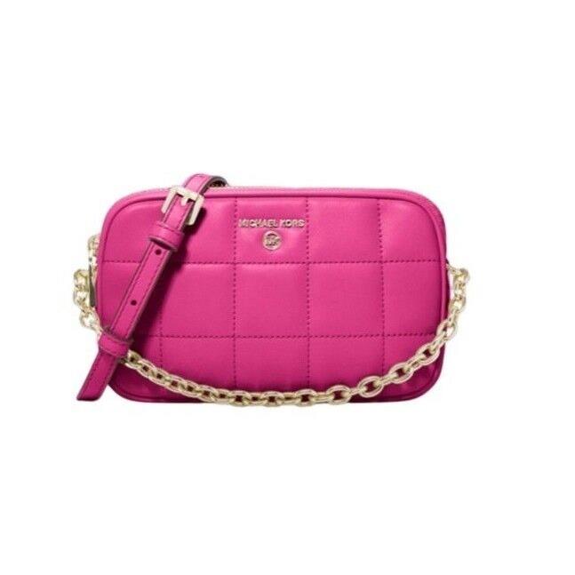 Michael Kors Jet Set Small Quilted Leather Camera Bag - Wild Berry