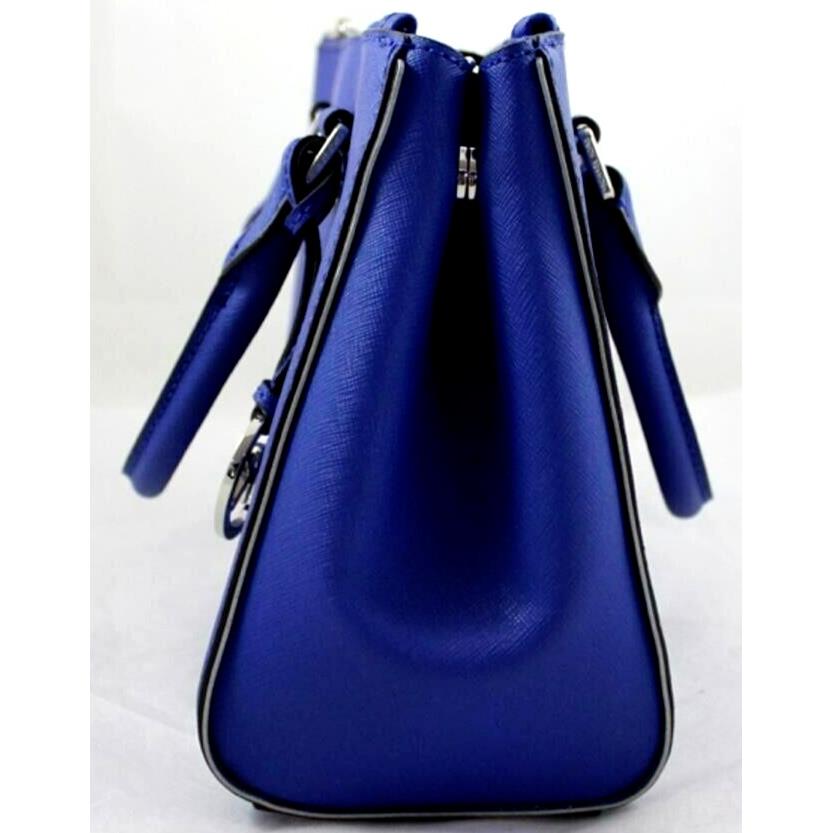 Michael Kors Crosby Medium Pebbled Leather Messenger Bag Electric Blue NWT  | eBay