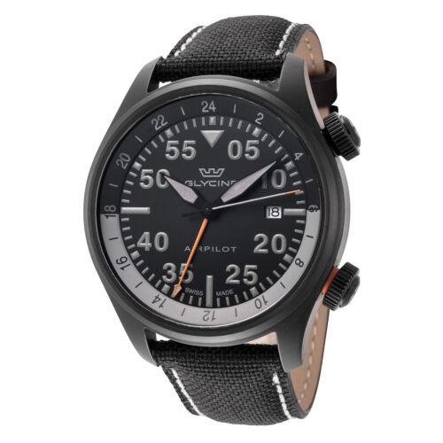 Glycine Men`s GL0435 Airpilot Gmt 44mm Quartz Watch