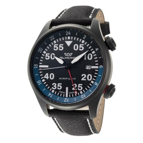 Glycine Men`s GL0437 Airpilot Gmt 44mm Quartz Watch