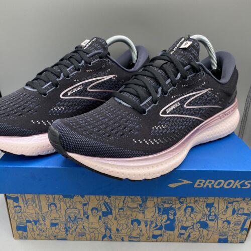 Brooks Glycerin 19 Lace Up Running Shoes Blk/rose Gld/char Womens Size 11.5