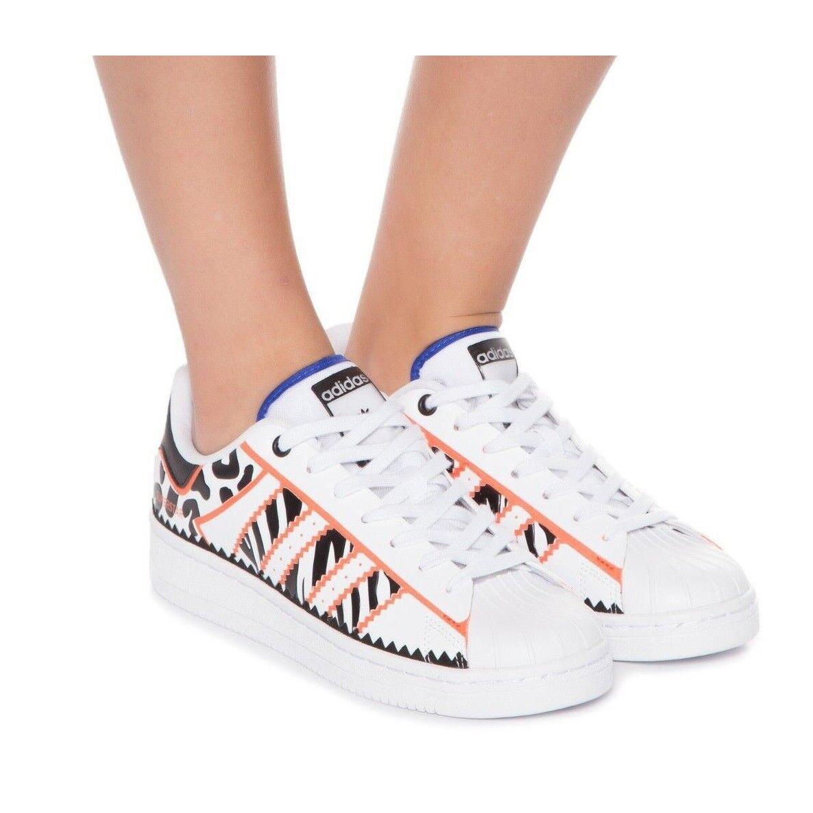 Adidas shoes SUPERSTAR - White/Core Black/True Orange 0