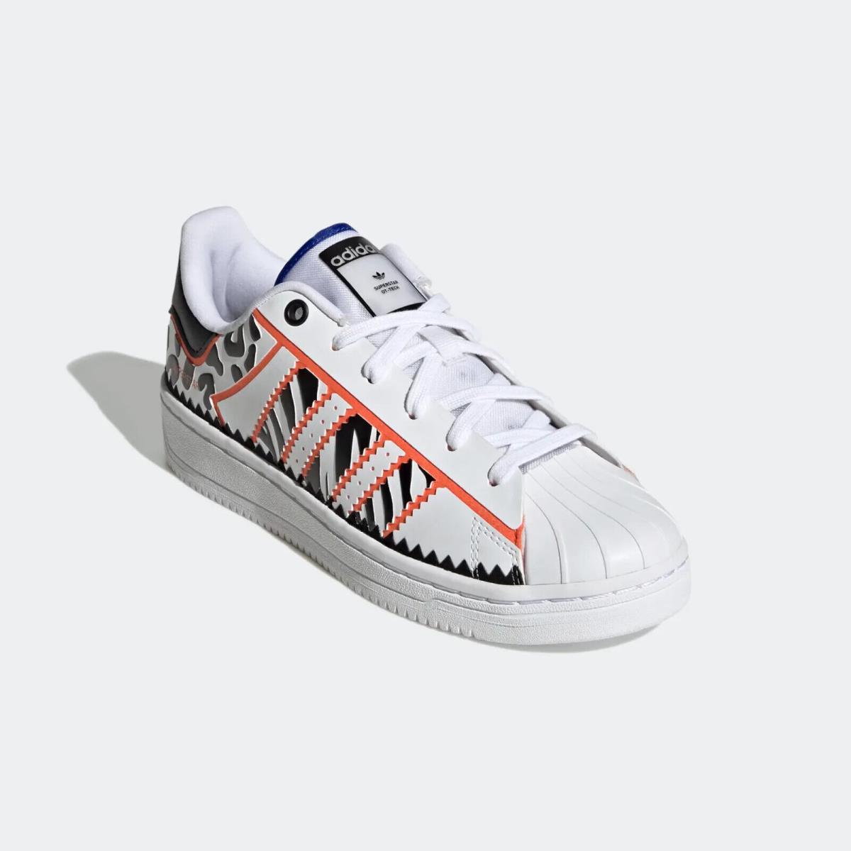 Adidas shoes SUPERSTAR - White/Core Black/True Orange 4