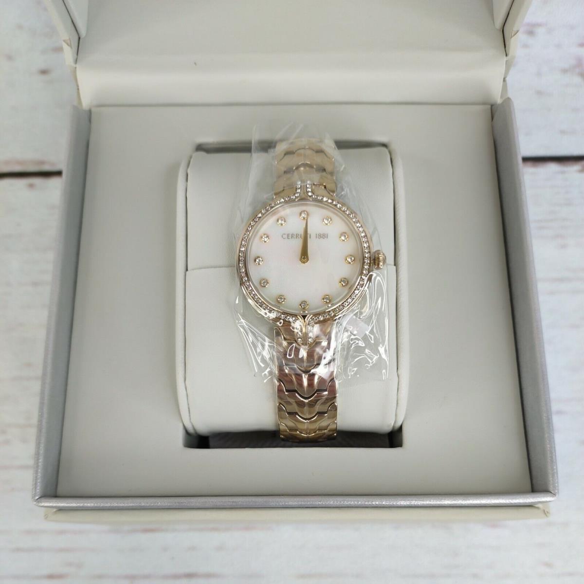 Swarovski watch  - White Dial, Gold Band
