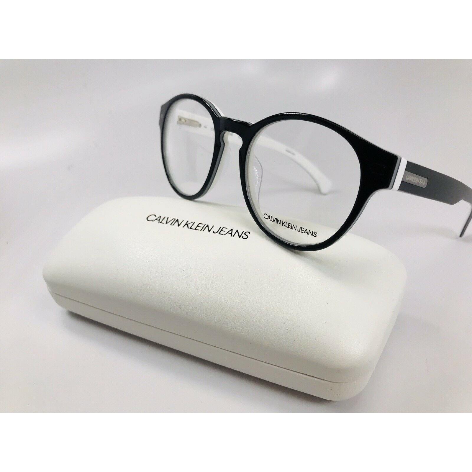 Calvin Klein Jeans CKJ300 018 Black White Eyeglasses 47mm with Case ...