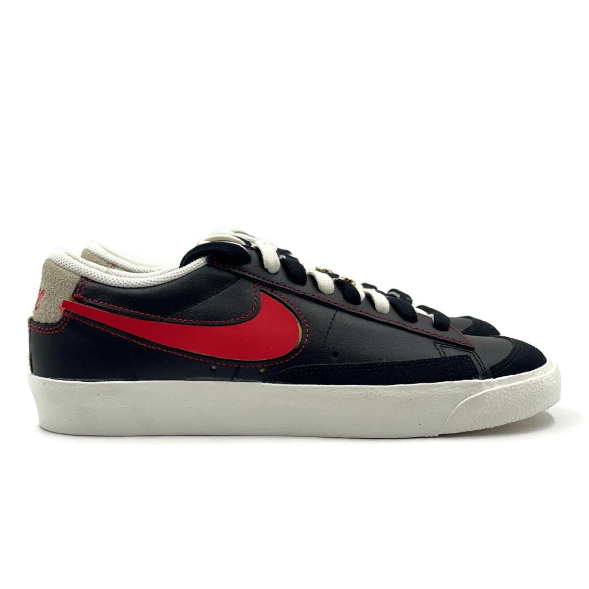 Nike Blazer Low 77 Prm Men Causal Retro Skate Shoe Black Athletic Sneaker - Black Gray White Red Blue