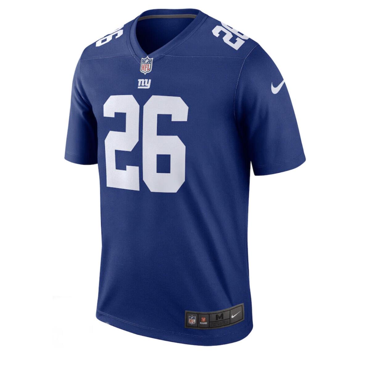 Nike York Giants S.barkley 26 Blue Jersey 32NM-NGLH Men Size Large