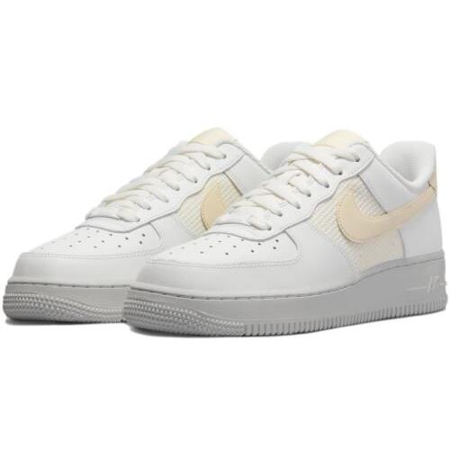 Nike Women`s Air Force 1 `07 Ess `cross Stitch - White Fossil` Shoes DJ9945-100