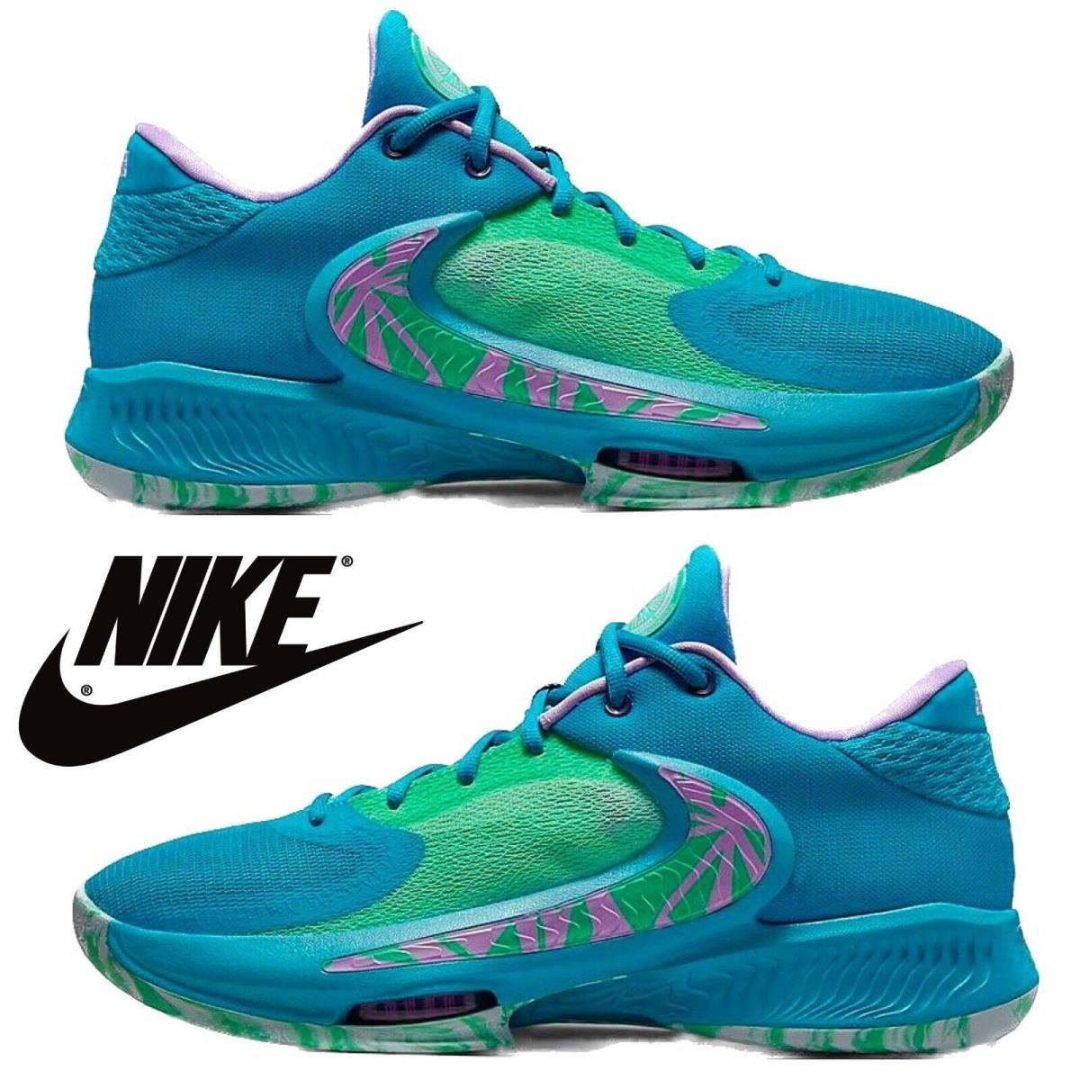 Nike Zoom Freak 4 Men`s Sneakers Basketball Athletic Premium Comfort Sport Shoes - Blue , Laser Blue/Light Menta/Glacier Blue/Lilac Manufacturer
