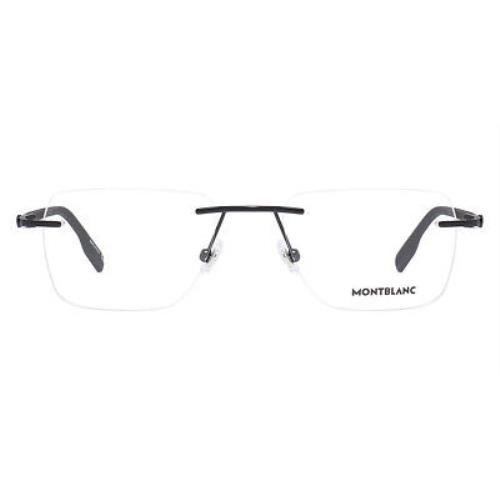 Montblanc MB0185O Men Eyeglasses Black Rectangle 55mm
