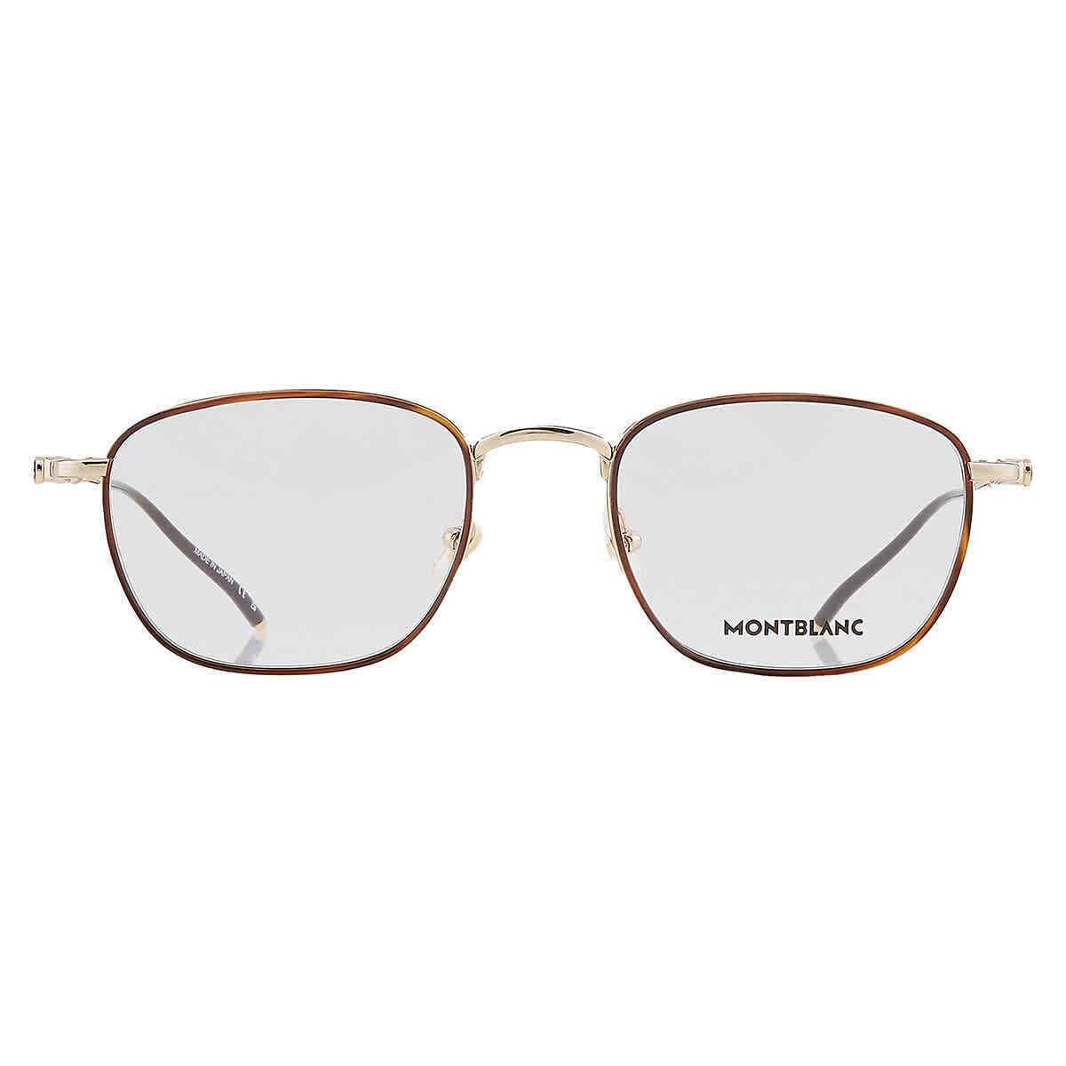 Montblanc Demo Square Men`s Eyeglasses MB0161O 003 52 MB0161O 003 52