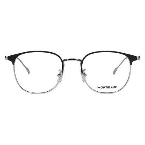 Montblanc MB0191O Men Eyeglasses Square Silver 52mm