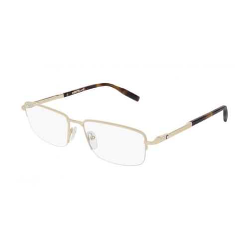Montblanc Mont Blanc MB0020O Men`s Eyeglasses MB 0020O 003 Gold Half Rim Frame 56-17mm