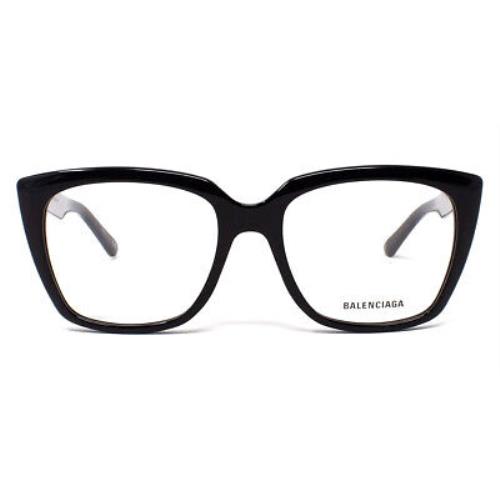 Balenciaga BB0062O Eyeglasses Women Black Cat Eye 53mm
