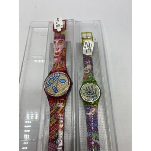 Swatch watch Mosaiques - Multicolor Dial, Multicolor Band, Multicolor Bezel