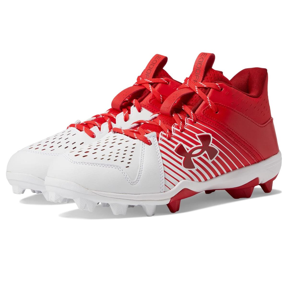 Man`s Sneakers Athletic Shoes Under Armour Leadoff Mid RM Red/White/White