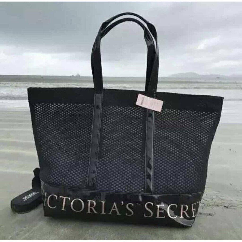 Victoria's Secret Black Mesh Weekender Tote Bag