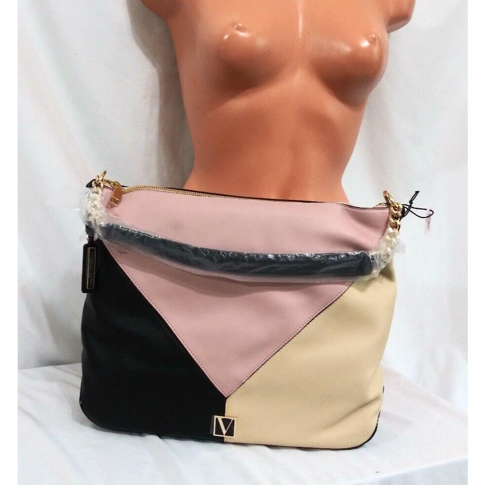 Victorias Secret Hobo Curve Shoulder Bag Purse Satchel Tote Color Block