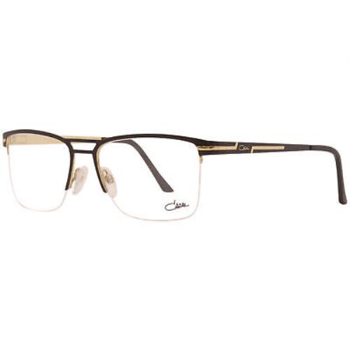 Cazal 7080 001 Eyeglasses Men`s Black/gold Semi Rim Pilot Optical Frame 57-mm
