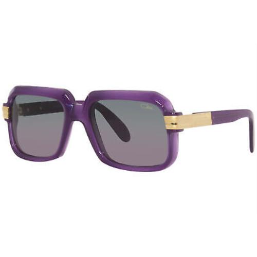 Cazal Legends 607 016 Sunglasses Violet/green Gradient Square Shape 56-mm - Frame: Blue, Lens: Brown
