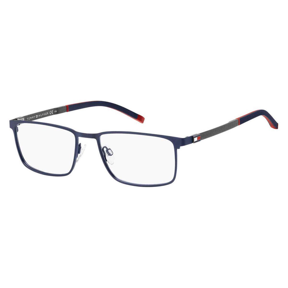 Tommy Hilfiger 1918 Eyeglasses Men Matte Blue Rectangle 56mm