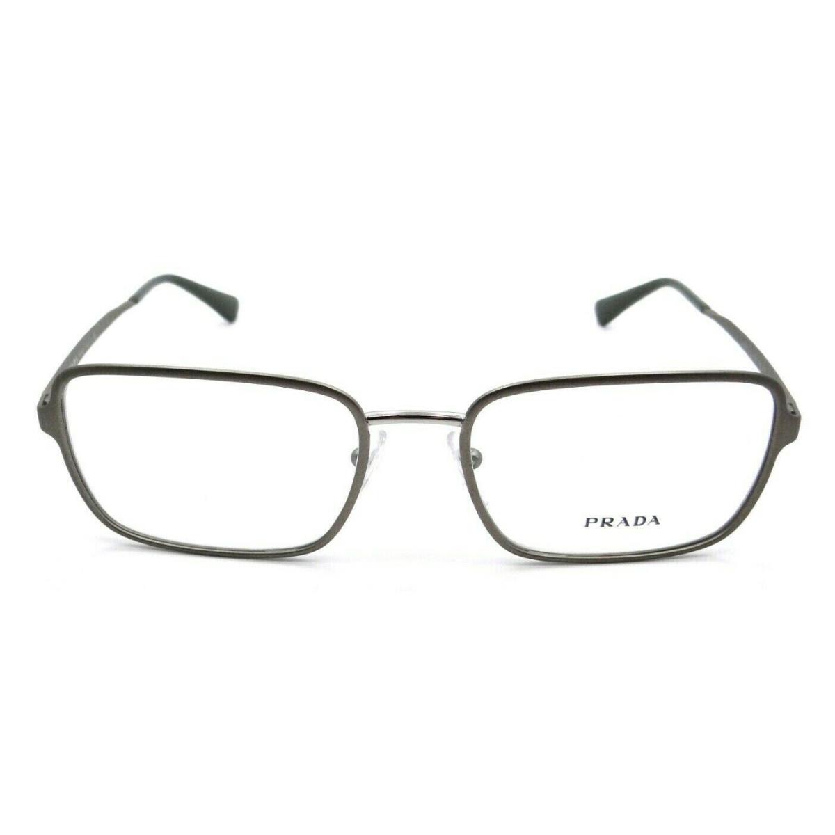 Prada Eyeglasses Frames PR 57XV VIX-1O1 54-18-145 Matte Silver Made in Italy