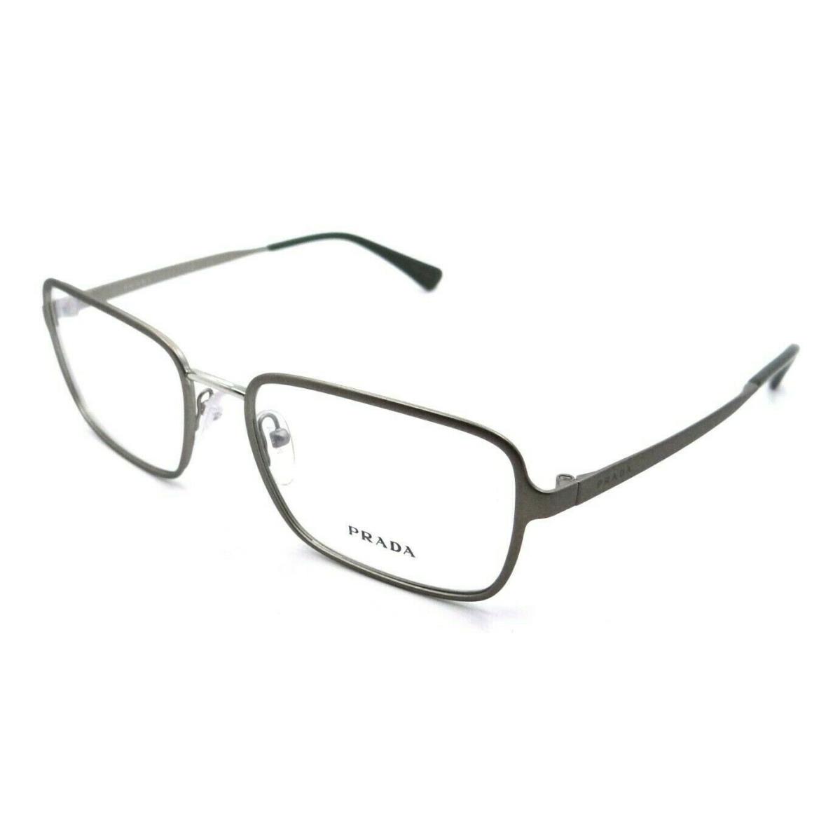 Prada Eyeglasses Frames PR 57XV VIX-1O1 54-18-145 Matte Silver Made in Italy