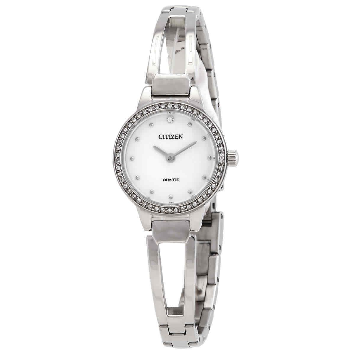 Citizen Quartz Crystal White Dial Ladies Watch EZ7011-88A