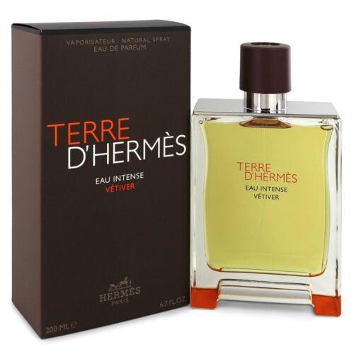 Terre D`hermes Eau Intense Vetiver by Hermes Eau De Parfum Spray 6.8 oz