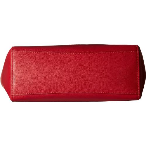 Coach Womens Crossgrain Turnlock Tote Large Red Handbag Bag 36454