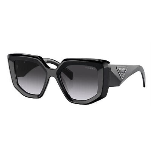 Prada PR 14ZS 1AB09S Black Plastic Fashion Sunglasses Grey Gradient Lens