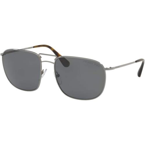 Prada Mens Sunglasses PR52TS 5AV5Z1 Gunmetal/grey Polarized Rectangular 57mm