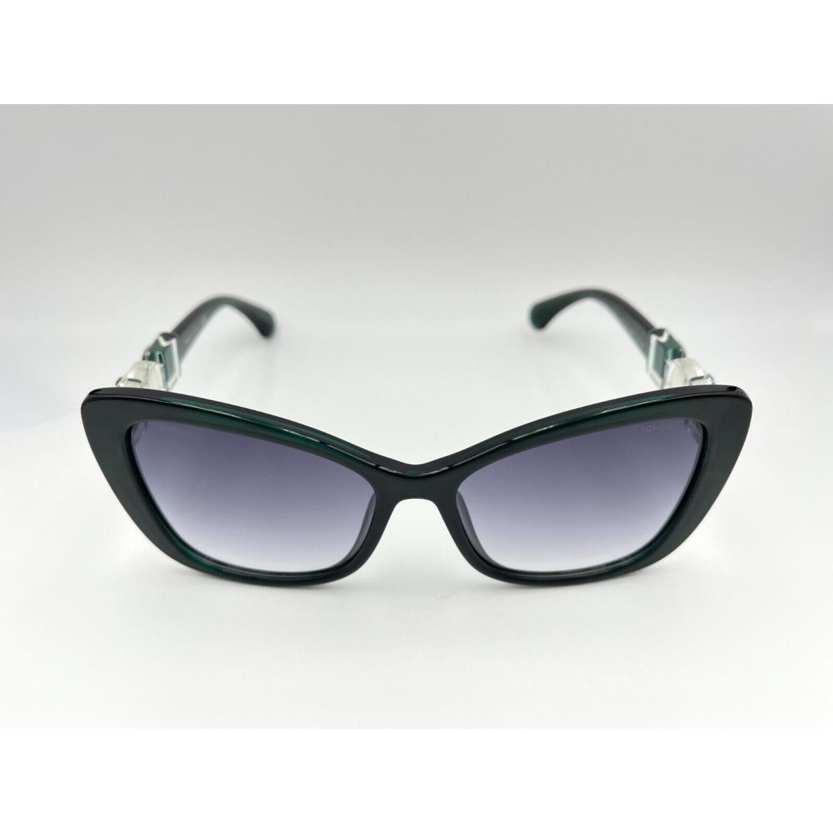 Chanel Sunglasses 5445H 1672/S6 Dark Green Gray Pearl Logo