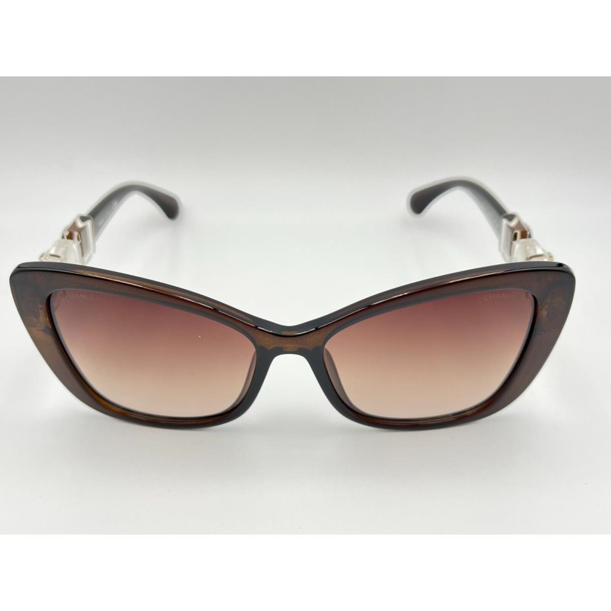 Chanel Sunglasses 5445H 1674/S5 Brown Brown Gradient Pearl Logo