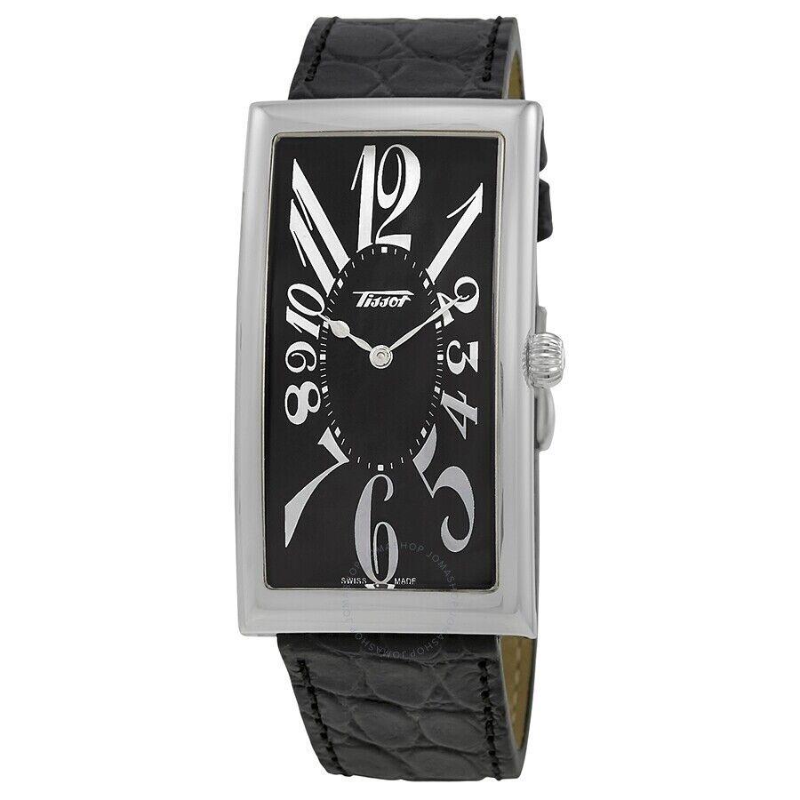 Tissot Men`s T1175091605200 Heritage Black Dial Leather Strap Swiss Quartz Watch - Black Dial, Black Band, Black Other Dial