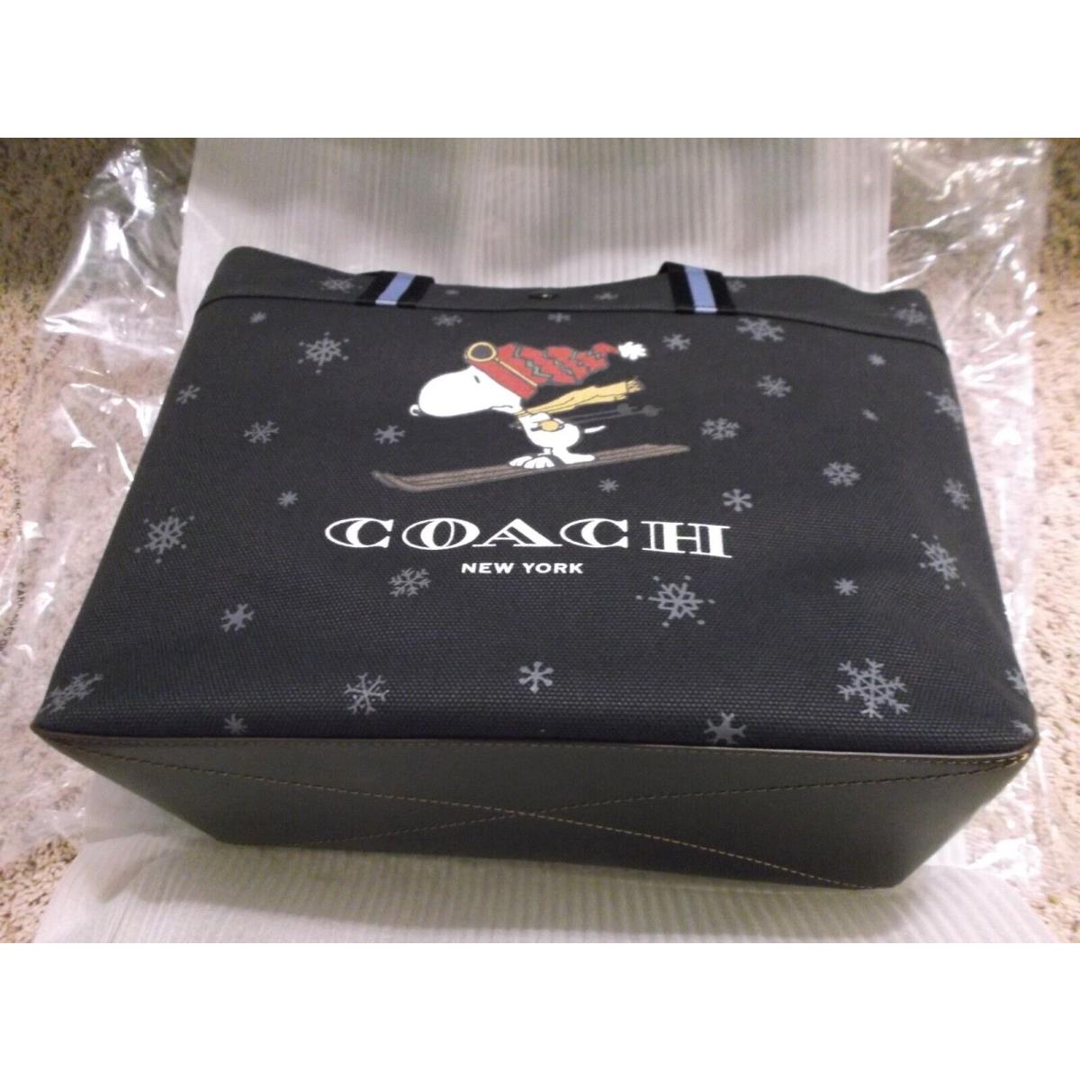 Coach X Peanuts Tote 38 with Snoopy Ski Motif CE632 - 15 x 13 1/2 x7