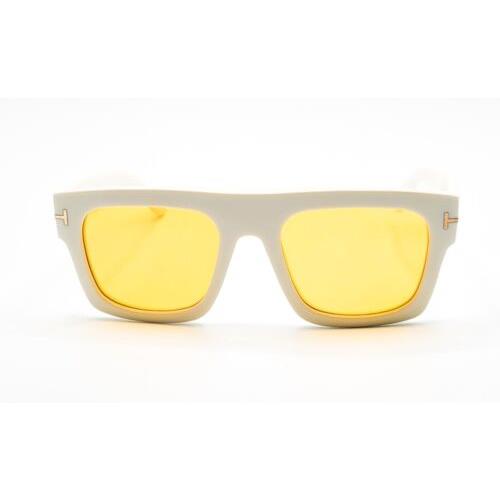 Tom Ford TF0711 Fausto Sunglasses 25E Ivory / Yellow Lenses Size 53 - Tom  Ford sunglasses - 008800057453 | Fash Brands