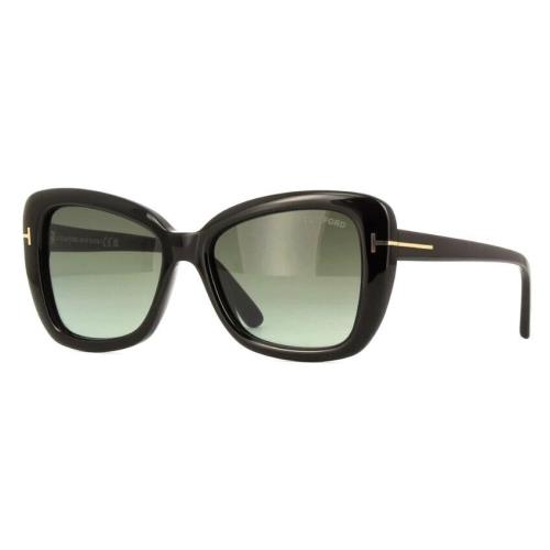 Tom Ford FT1008 Maeve 01B Shiny Black/smoke Gradient Women`s Sunglasses