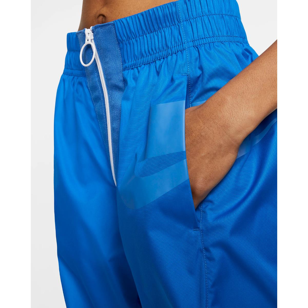 Women`s Nike Sportswear Nsw Woven Logo Pants M Blue Casual Gym