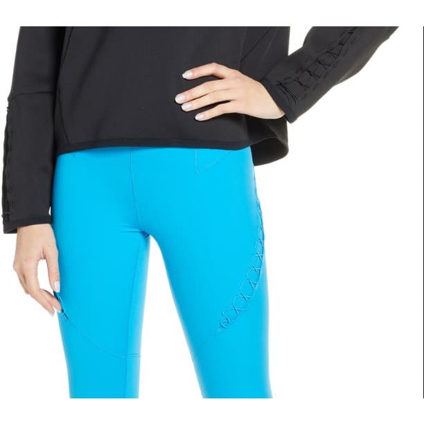 Women`s Nike Boutique Bungee Training Tights S Blue Running Training