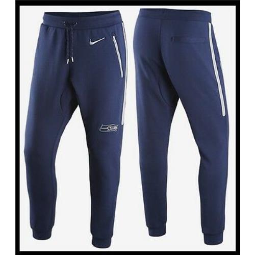Men`s Nike Seattle Seahawks Nfl Championship Drive Fleece Pants XL Blue
