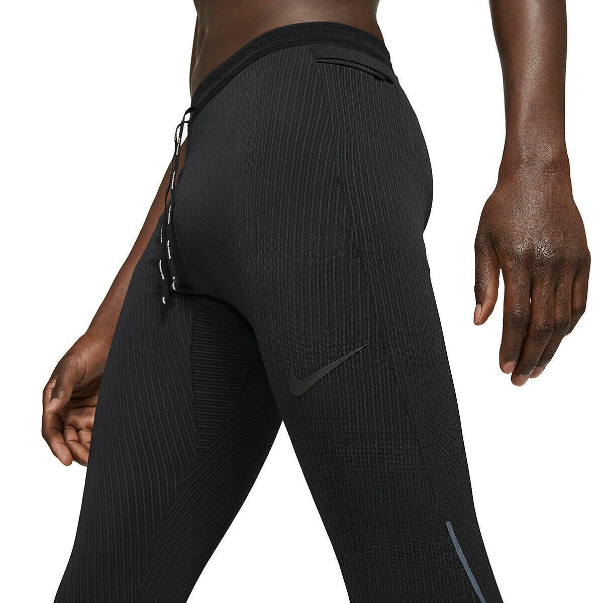 Men`s XL Nike Core Dri-fit Swift Running Tights CZ8835 Black Pants Slim
